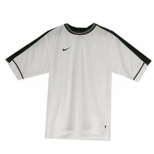 Vintage 00s Nike Team White Black Swoosh Short Sleeve Jersey Top Shirt